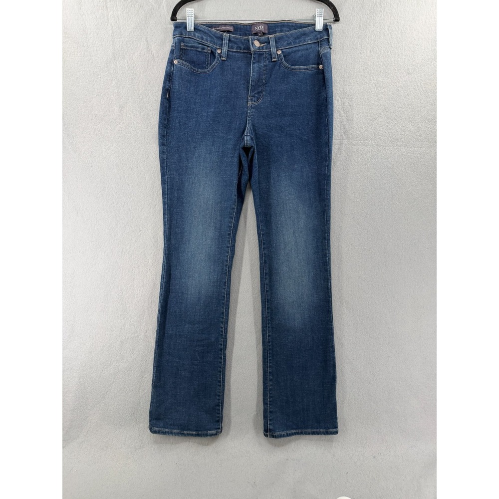 NYDJ Jeans Womens 6 Barbara Bootcut Lift-Tuck Denim Dark Wash Denim Stretch